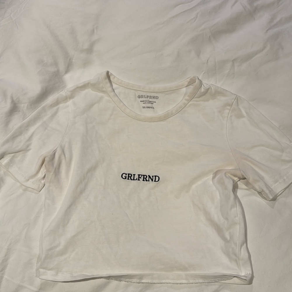 GRLFRND denim logo baby tee